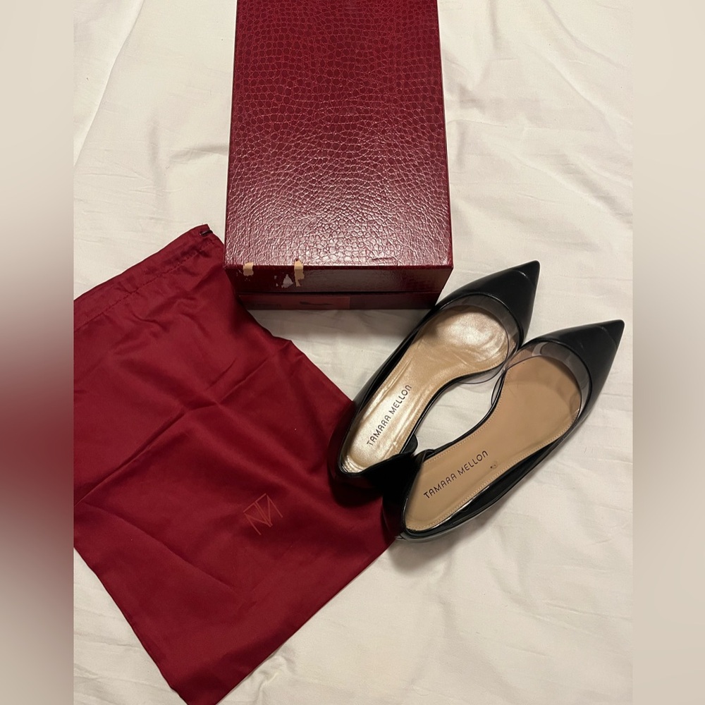 Tamara Melon Black Flats sz 39.5 | Darling | FDLGCP02N